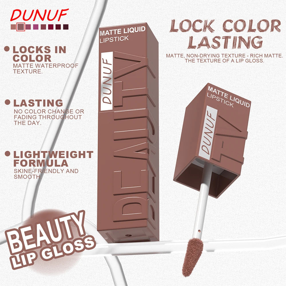 Lip Gloss Lipstick Easy To Color Waterproof Easy-color Sweat-proof Non-stick To Cups, Y2K Fancy Fashion Suitable For Christmas