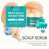 Salicylic Detox Scalp Scrub With Massage Brush Set Deep Cleansing Refreshing Oil Control Anti-Frizzy Hair Care Salon-at-home