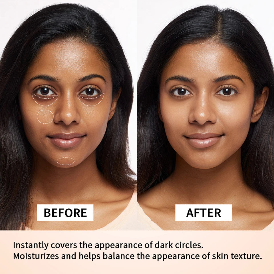 Undereye Color Correction Concealer Fine Clay Texture Brightening Smoothing Skin Waterproof Moisturizes Quick Cover Dark Circles
