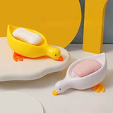 Soap Tray Self-draining Soap Rack Cute Duck-shaped Creative Rack for Shower Bathroom Kitchen Tub Sink Tray Bracket Bathroom