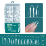 Nailpop Soft Gel Tips For Nails Acrylic Material Half Almond Artificial Nail Capsule Accessories Tool Art Salon 120pcs/box