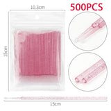 500/1000PCS Crystal Colorful Eyelash Cleaning Micro Brush Beauty Makeup Remover Tool Wholesaler