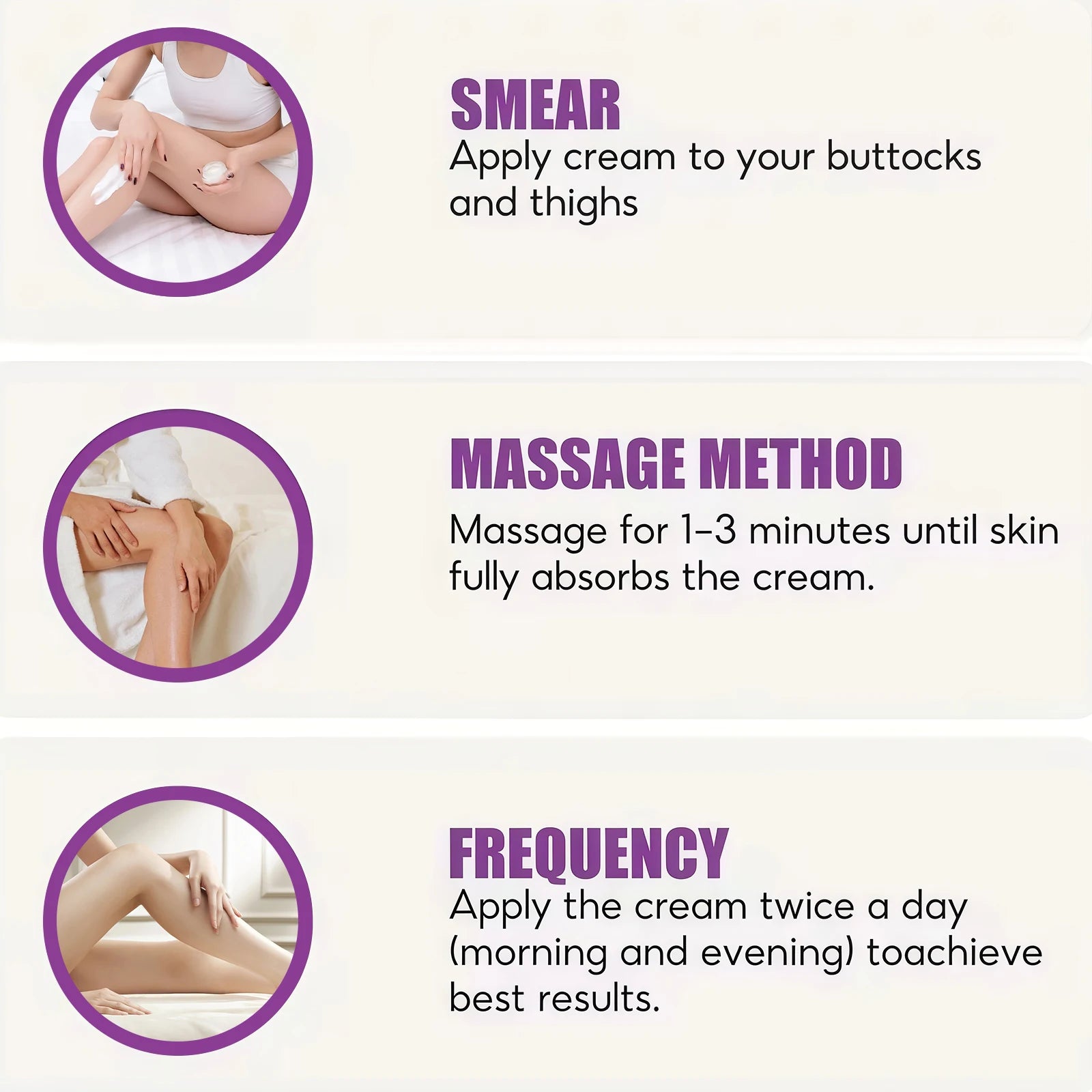 Butt Cream, Containing Vitamin E - Instant Butt-Lifting and Firming Massage Gel, Moisturizing and Plumping Cream, Specially Designed for Butt Shaping and Care - 60g