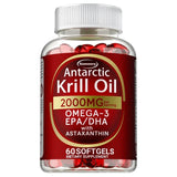 Antarctic Krill Oil Astaxanthin Capsules(EPA, DHA) Joint And Skin Health Support Immunity, Cardiovascular, Non-GmoSupplementsSup