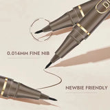 Waterproof liquid eyeliner 4 colors ultra fine tip long lasting Korean makeup easy for beginners black brown cold tea brown