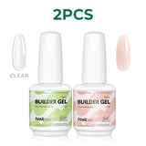 Nailpop 7 IN 1 Nail Glue Gel 15ml Gellack UV Nails Builder Gel Apex & Extension Soak off Base Gel Top Coat  HEMA FREE