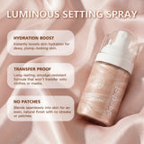 Luminous Setting Spray Instantly Boosts Skin Dewy Plump-looking Lasting Hydration Face Makeup Blends Seamlessly Natural Finish