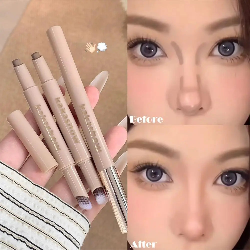 2in1 Contouring Pen With Brush Facial Contour Stick Makeup, Neutral Bronzer Makeup Sticks, 3D Contouring Stick For Face Body