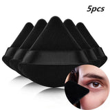 10-100pcs Triangle Mini Velvet Powder Puff Foundation Face Concealer Applicator Cosmetic Finger Sponge Puff Beauty Makeup Tools
