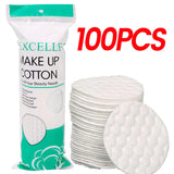 Disposable Soft Circular Makeup Remover Pads Doubles Sided Breathable Cotton Pads for Daily Facial Cleaning Nail Polish Remover