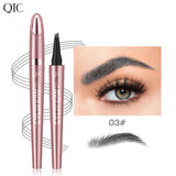 Four Claw Liquid Eyebrow Pen Waterproof Sweatproof Long Lasting 3D Wild Brow Microblading Makeup for Beginners