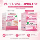 Collagen Peptides Glutathione Vitamin C Powder 30 Sachets, Marine Collagen Drink Mix for Beauty Wellness Support Adults 180g