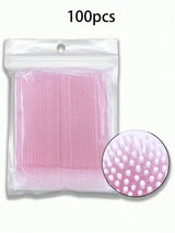 50/100pcs Nano Cleaning Swabs, Ultra Fine Makeup Remover Sticks For Eye Makeup, Contouring, Eyeliner, Lips And Skin Cleansing
