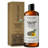 USDA Organic Coconut Oil for Skin Face Hair Cold-Pressed Sweet Almond Moroccan Argan Sunflower Seed Oil for Massage Moisturize