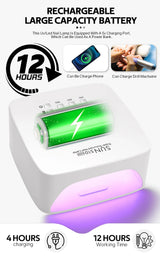 Rechargeable UV LED Nail Lamp With Automatic Sensing 30LEDS Cordless Nail Dryer for Curing Gel Polish Professional Manicure Tool