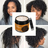 Black Castor Oil Curl Cream, Styling Curl Cream, Long-Lasting Frizz-Free Curls, Moisturizing and Elastic Styling Conditioner Suitable for Curly Hair - Suitable for All Hair Types
