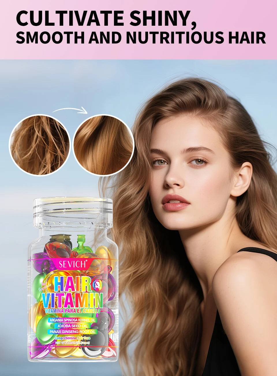 Sevich Mix Hair Vitamin Capsule Hair Treatment Oil Repair Damaged Smooth Hair Care Serum Nourishing Keratin Complex Oil