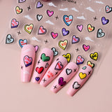 5D Embossed Sexy Red/Pink Lips Nail Stickers Self-Adhesive Blooming Red Lips Nail Decal Romantic Luxy Lady Lips Manicure Slider