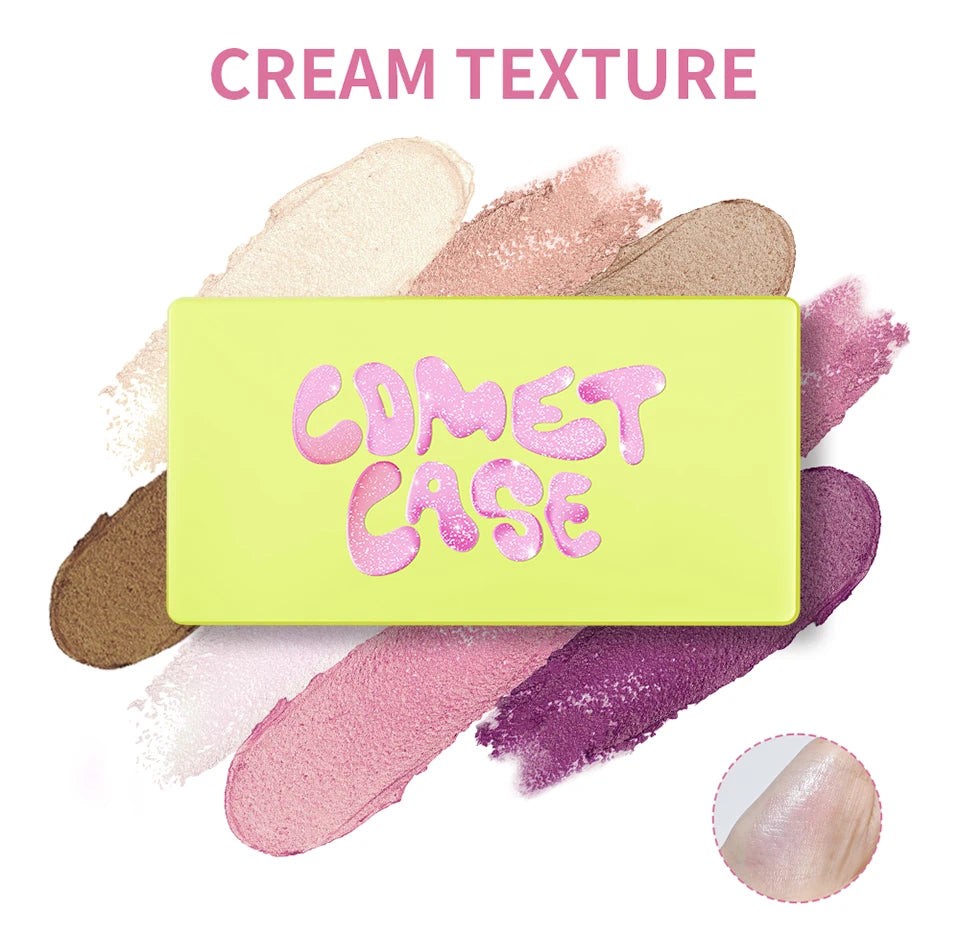 Eyebrow Cream Blush Curve Case Cream Cosmetics Highlighter Palette Matte Shimmer Finishes Shadow Tones Long-Lasting Cosmetics