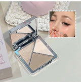 NICEKEY Pink Ballet Makeup Sets Include 4 Lip Mud,1 Blush,1 Pressed Powder,1 Eyes Palette,1 Contour Palette With Necklace Gift