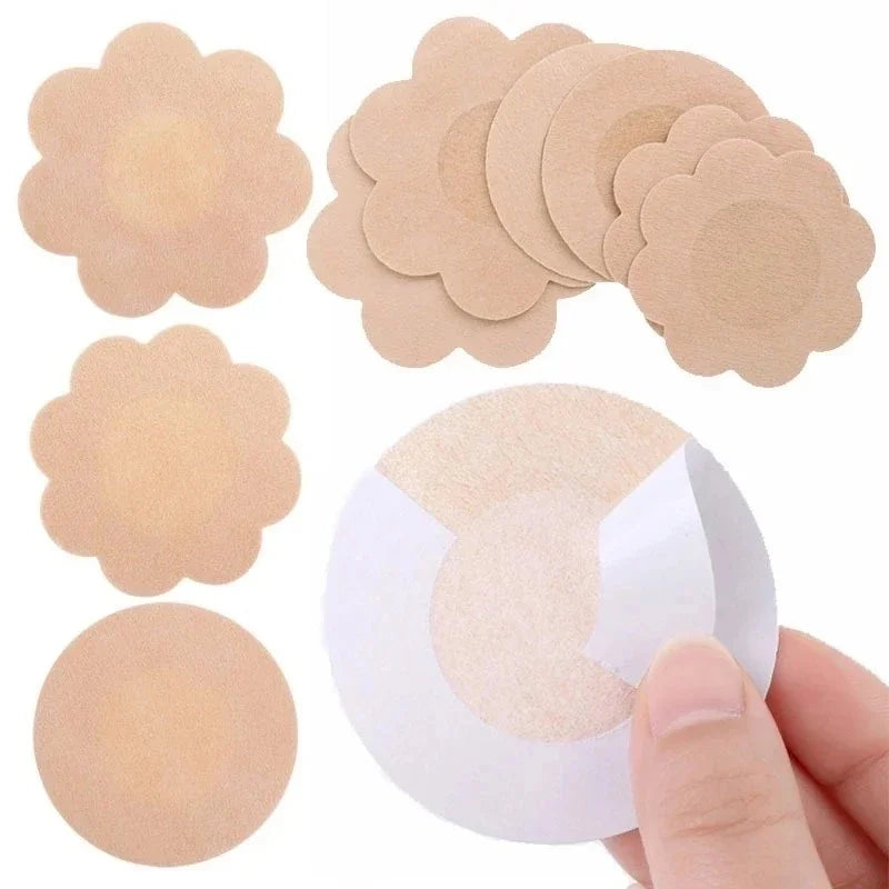1Box Safety Nipple Cover Stickers Sexy Breast Lift Tape Patch Intimates Female Self-Adhesive Invisible Bra Chest Nipple Padding