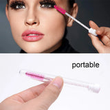 20Pcs Eyelash Brush With 20Pcs Containers Dust-proof Tube Reusable Eye Lash Mascara Wands Replaceable Makeup Applicators Tools
