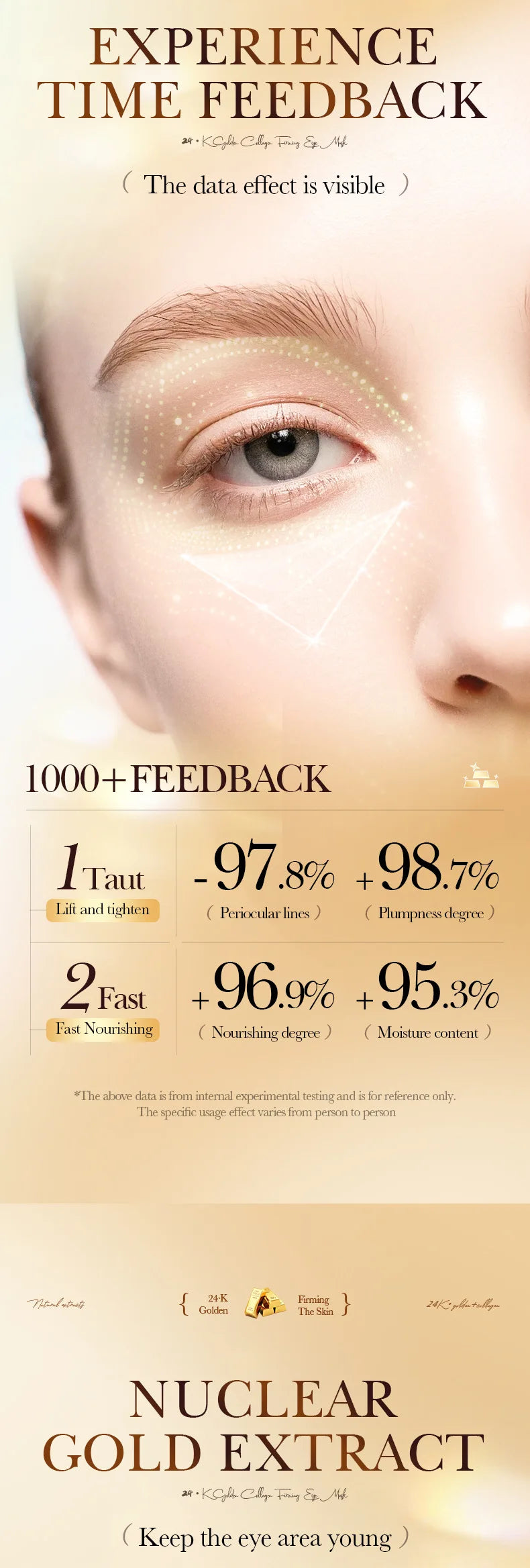 20Pcs=10Pairs Gold Collagen Crystal Eye Mask Skincare Eye Patches Firming Moisturizing Nourishing Eye Skin Care Products