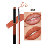 QIBEST 12 Colors Lip Makeup Nude Lipstick Pencil Waterproof Long Lasting Sexy Red Lip Stick Matte Lip Liner Pen Lipstick