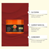 Carrot Tanning Gel Hydrating Lightweight Fast Absorbing Bronzing Gel Moisturizing Natural Sunless Tan Enhancer for Face & Body