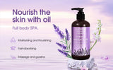 Lavender & Peppermint Infused Massage Body Oil - Warming & Moisturizing Formula for Men & Women, 10.2 Fl.Oz