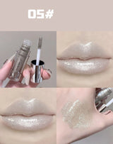 1Pc Lip Gloss Mirror Moisturizing Gothic Pure Black Silver Fine Flash Low Saturation Lip Glazed Lasting Lip Makeup Halloween