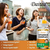 Organic Vitamin B Complex Supports Energy, Immune Health, Antioxidant Supplement - 30/60/120 Vegetarian Capsules