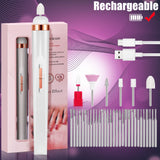 YIKOOLIN 5 in 1 Electric Nail Polish Drill Machine USB Charge Portable Manicure Set  Exfoliation and Polishing for Nail Salon