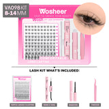 WOSHEER Eyelash Clusters Kit Thick Individual Lashes Lash Bond And Seal And Remover Faux Mink Lashes Eyelash Extension DIY