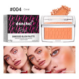 Hot Matte Embossed Blush Palette Rosy Blusher Facial Blush Powder High Pigmented Pink Coral Rouged For Cheeks Smooth Cosmetics