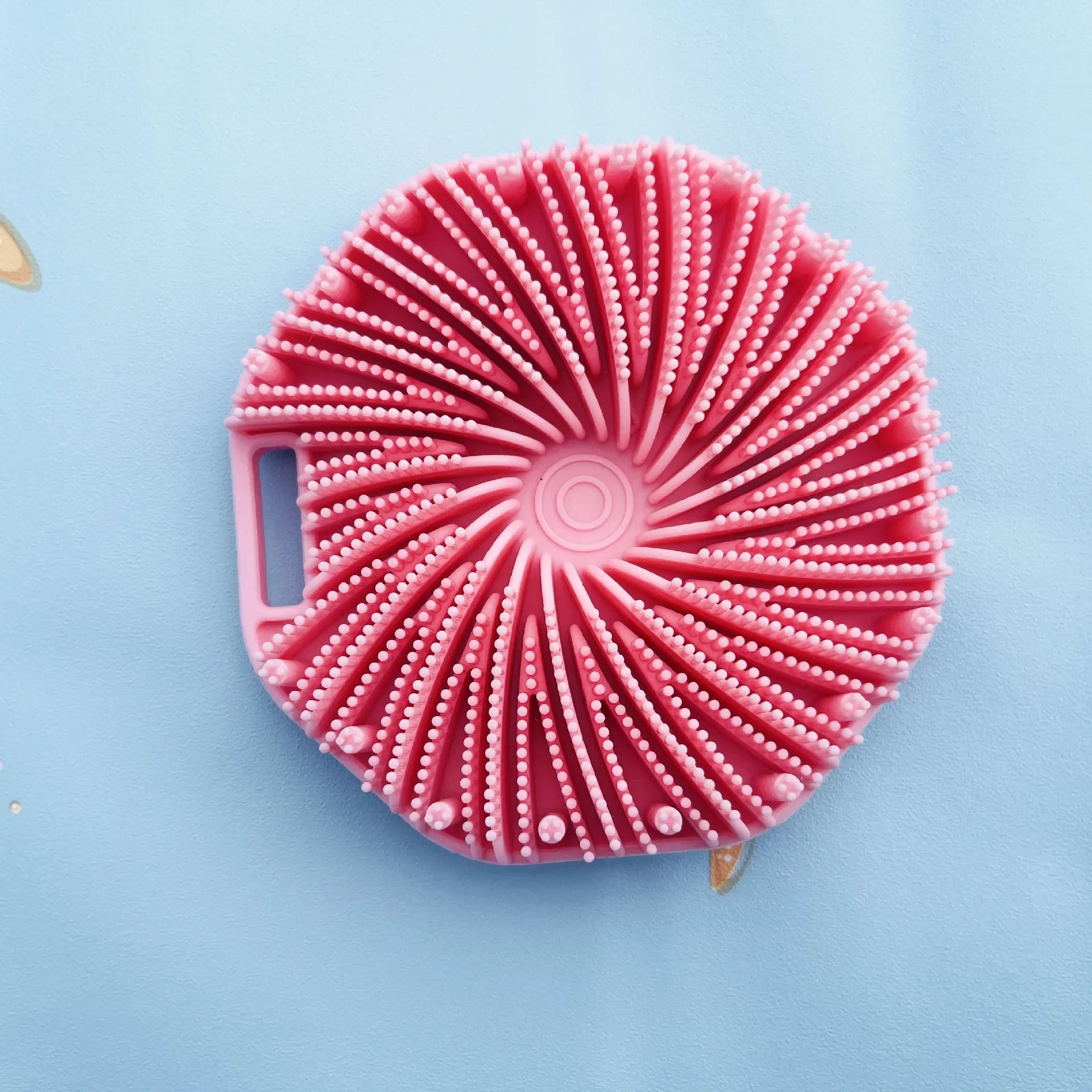 1PC Polygonal Silicone Bath Brush Deep Exfoliation and Rubbing Massage Brush Silicone Body Scrubber Bathroom Bathing Tool