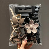 11pcs high-quality matte shark clip back hair accessories for elegant hair styling and headwear