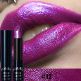 Diamond Pink Lipstick Metallic Glitter Lipstick Waterproof Shiny Pearlescent Dark Blue Red Matte Lip Gloss Halloween Lips Makeup