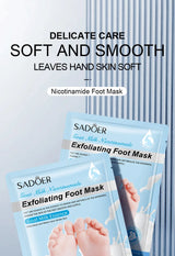 SADOER  Exfoliating Feet Mask Exfoliating Foot Peel Mask Socks Pedicure Peeling Dead Skin Remover Feet Mask Peel Moisturizing