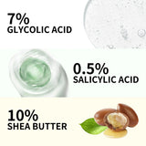 Lakerain Exfoliating Body Stick Multiple Glycolic Acid Cleaning Long-lasting Moisturizing Nourishing Smoothing Skin Care
