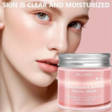 Collagen Overnight Wrapping Off Facial Mask Pack | with Hyaluronic Acid, Elasticity - Hydration Care, Sagging - Dullness - Hydrolyzed Collagen for Glowing Skin-Hydrating Face Mask - Deep Moisture for Dry Skin, Korean Skin Car