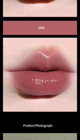 Lipstick Red Brown Lipstick Waterproof Moisturizing Mirror Lipstick Lip Gloss Natural Long-Lasting Makeup Valentine's Day Gift