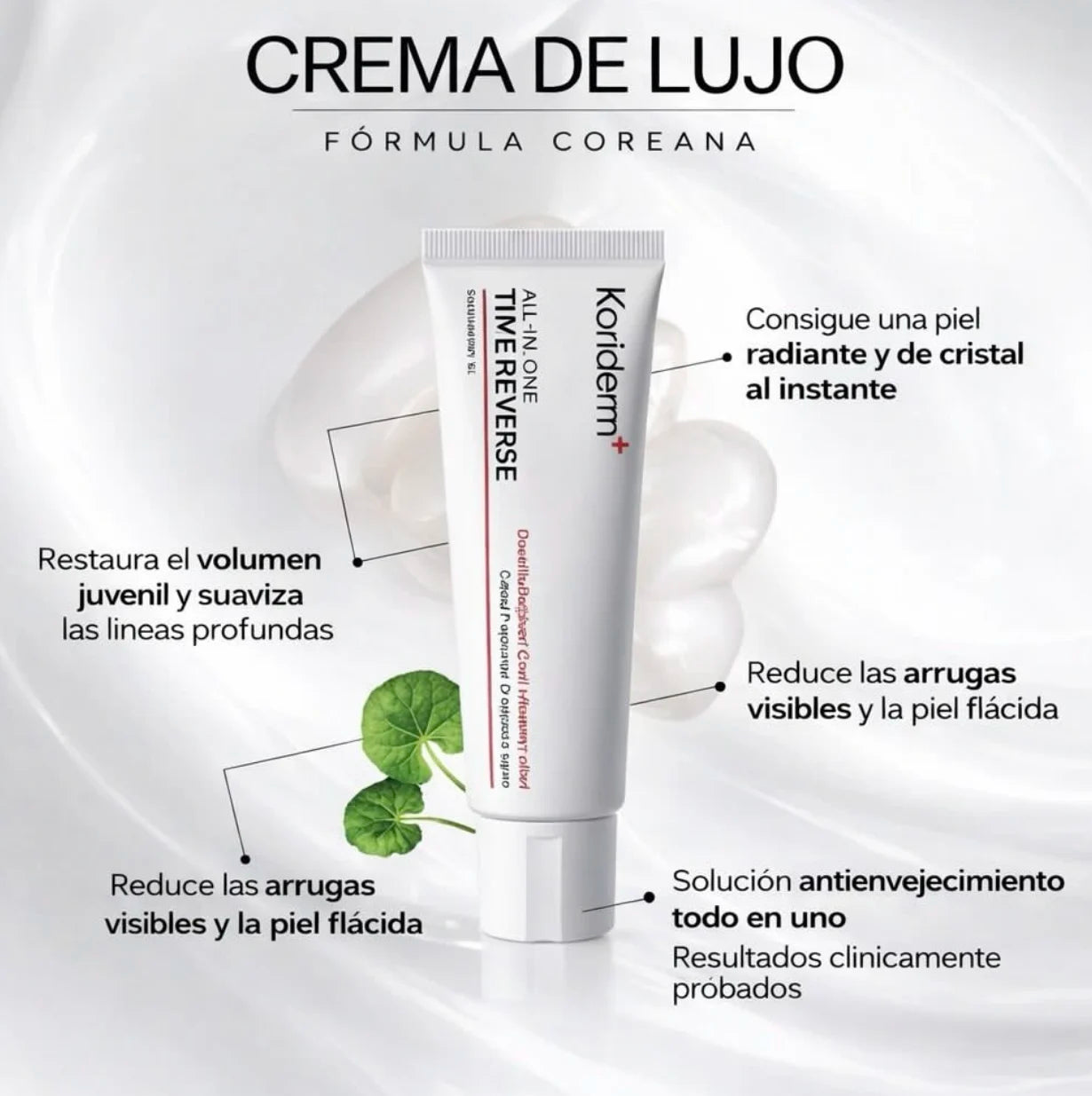 Koriderm+ Time Reversal All-in-One Cream 50ml Korean Original Face Centella Asiatica Hyaluronic Acid Whiten Anti-age Eye Cream