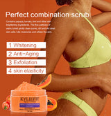 Papaya And Tomato Combination Scrub, Reduce Spots, Whitening, Exfoliating, Moisturizing, Smooth Skin, For Face And Body, 250g