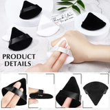 Black Triangle Velvet Powder Puff Soft Foundation Makeup Sponge Portable Household Cosmetic Beauty Accessory
