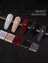 MIANEL Autumn Gel Nail Polish Adhesive Burst Flash Broken Diamond Halloween Christmas Nails Art Kit for Professional Use