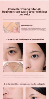 FLOWER KNOWS THE SWEETIE BEAR 4-Color Concealer Brighten Palette Covering Dark Circles Full Coverage Contouring Foundation