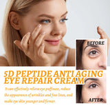 HOYGI 5D Peptide Eye Cream Relieve Puffiness Reduce Dark Circles Firming Fade Fine Lines Nourishing Smoothing Eyes Skin Care