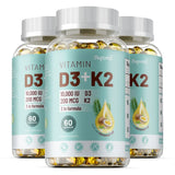 VITAMIN D3&K2 - Nerve, Muscle, Heart, Bone and Dental Health, Immune System Health