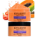 Papaya And Tomato Combination Scrub, Reduce Spots, Whitening, Exfoliating, Moisturizing, Smooth Skin, For Face And Body, 250g